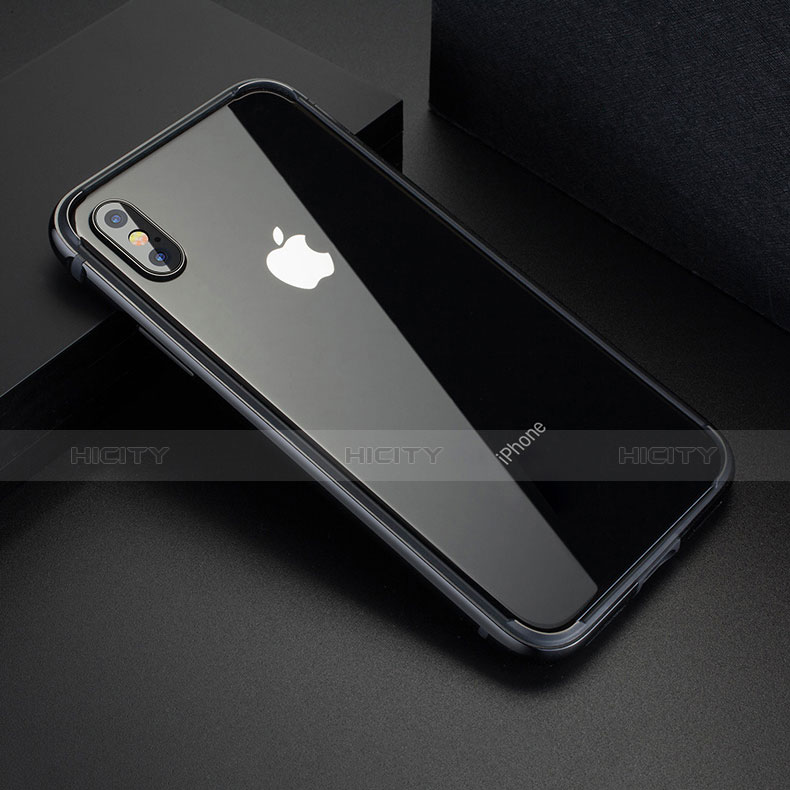 Funda Bumper Silicona Gel F02 para Apple iPhone Xs Negro