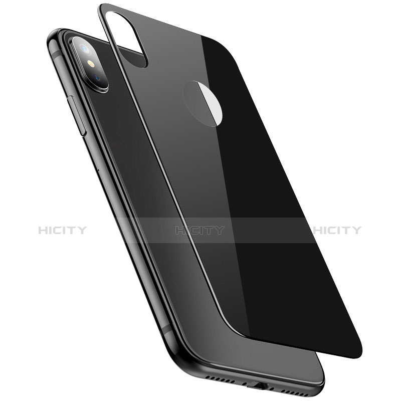 Funda Bumper Silicona Transparente Espejo 360 Grados C01 para Apple iPhone Xs Negro