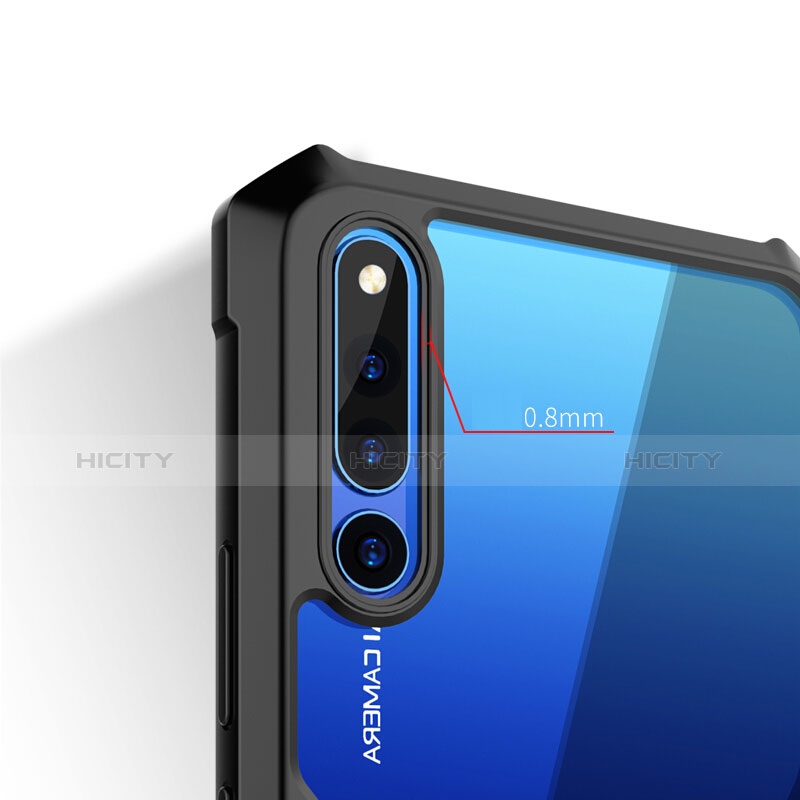 Funda Bumper Silicona Transparente Espejo 360 Grados con Magnetico Anillo de dedo Soporte A01 para Huawei Honor Magic 2