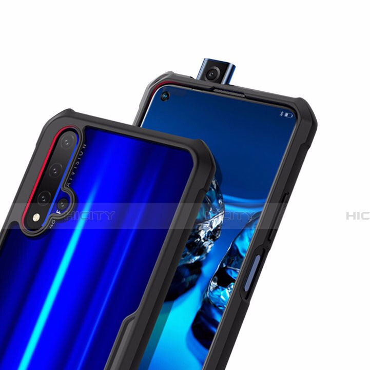 Funda Bumper Silicona Transparente Espejo 360 Grados con Magnetico Anillo de dedo Soporte para Huawei Honor 20S