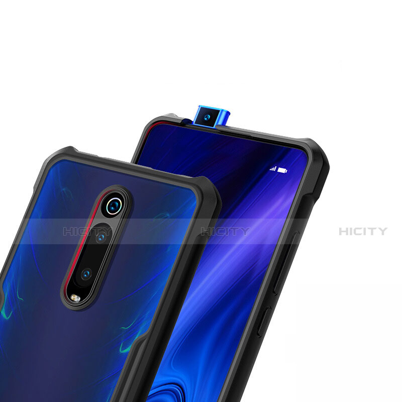 Funda Bumper Silicona Transparente Espejo 360 Grados con Magnetico Anillo de dedo Soporte T01 para Xiaomi Mi 9T Pro