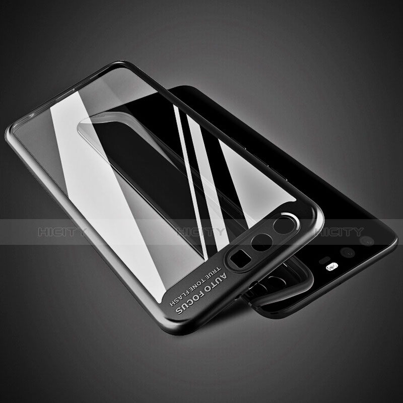 Funda Bumper Silicona Transparente Espejo 360 Grados para Huawei Honor 9 Negro