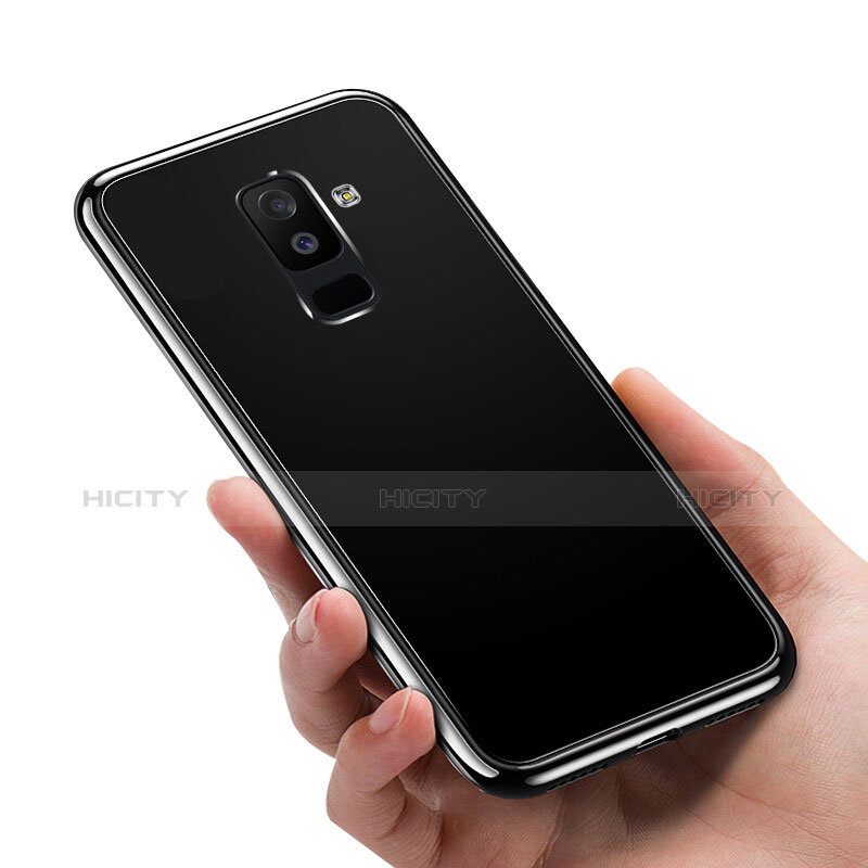 Funda Bumper Silicona Transparente Espejo 360 Grados para Samsung Galaxy A9 Star Lite Negro