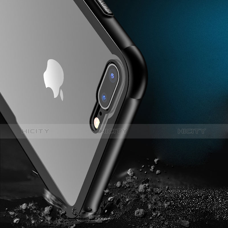 Funda Bumper Silicona Transparente Espejo para Apple iPhone 7 Plus Claro