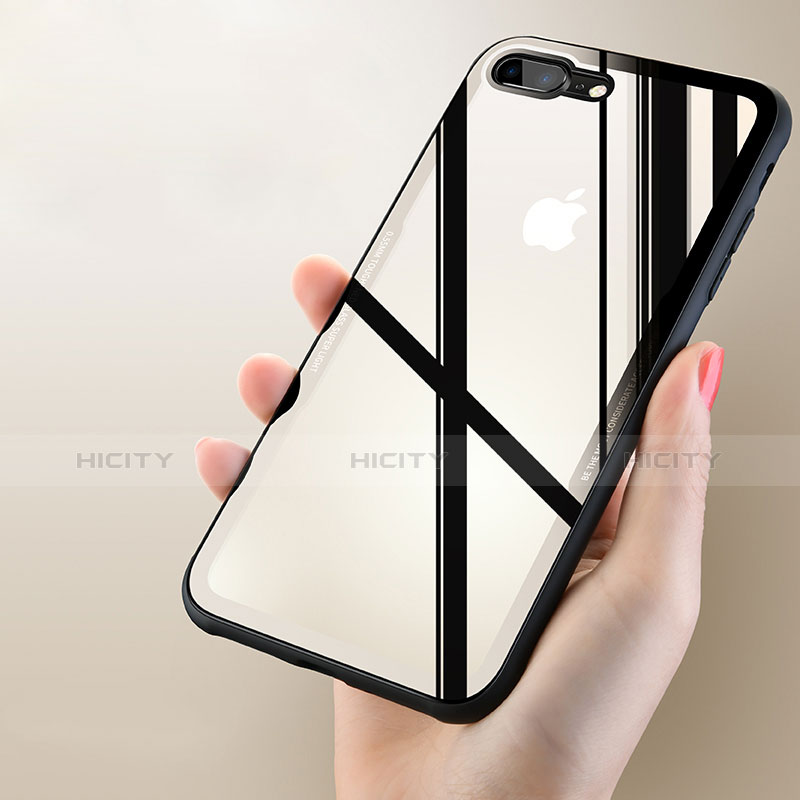 Funda Bumper Silicona Transparente Espejo para Apple iPhone 7 Plus Claro