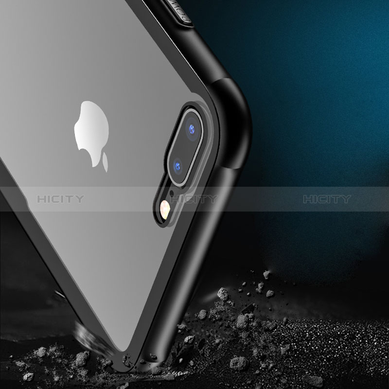 Funda Bumper Silicona Transparente Espejo para Apple iPhone 8 Plus Claro