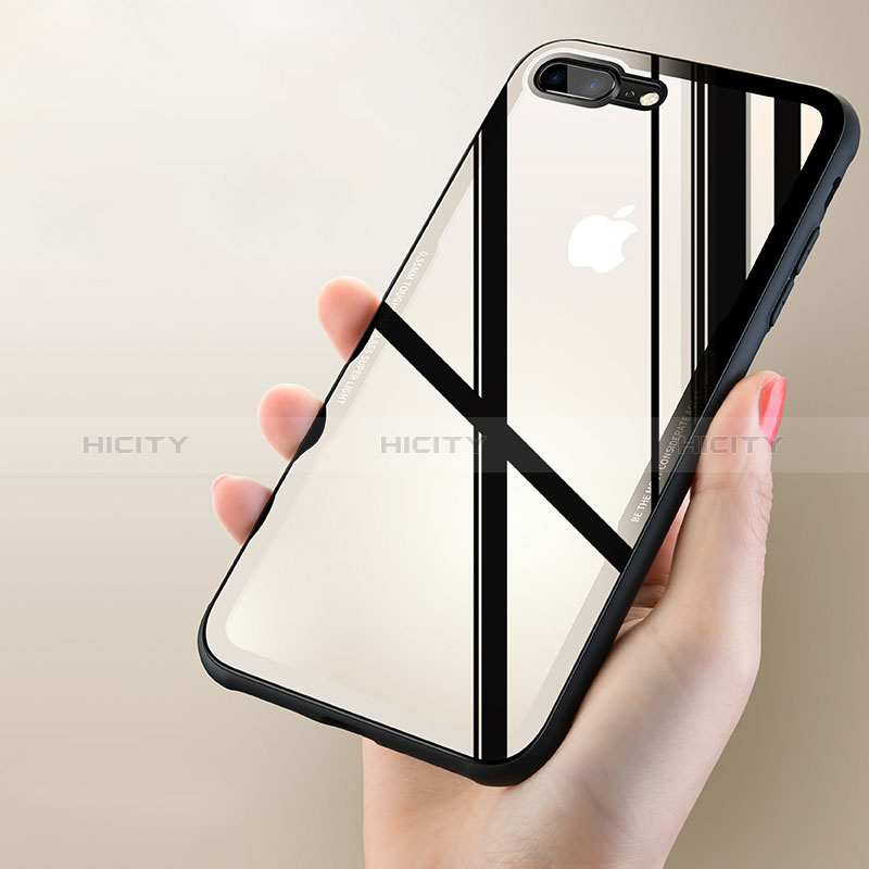 Funda Bumper Silicona Transparente Espejo para Apple iPhone 8 Plus Claro