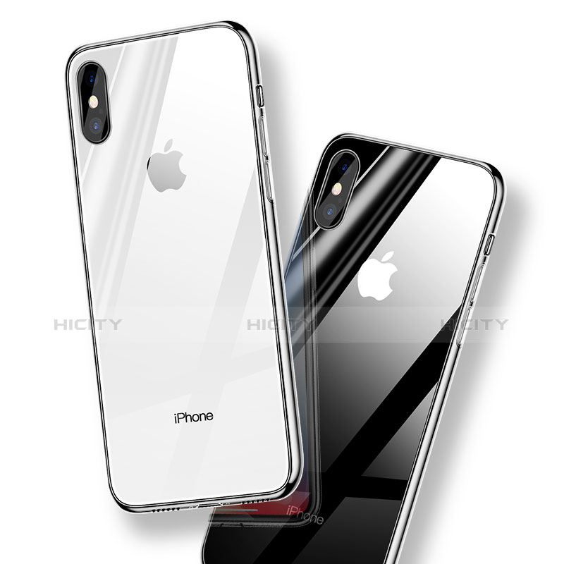 Funda Bumper Silicona Transparente Espejo para Apple iPhone X Claro