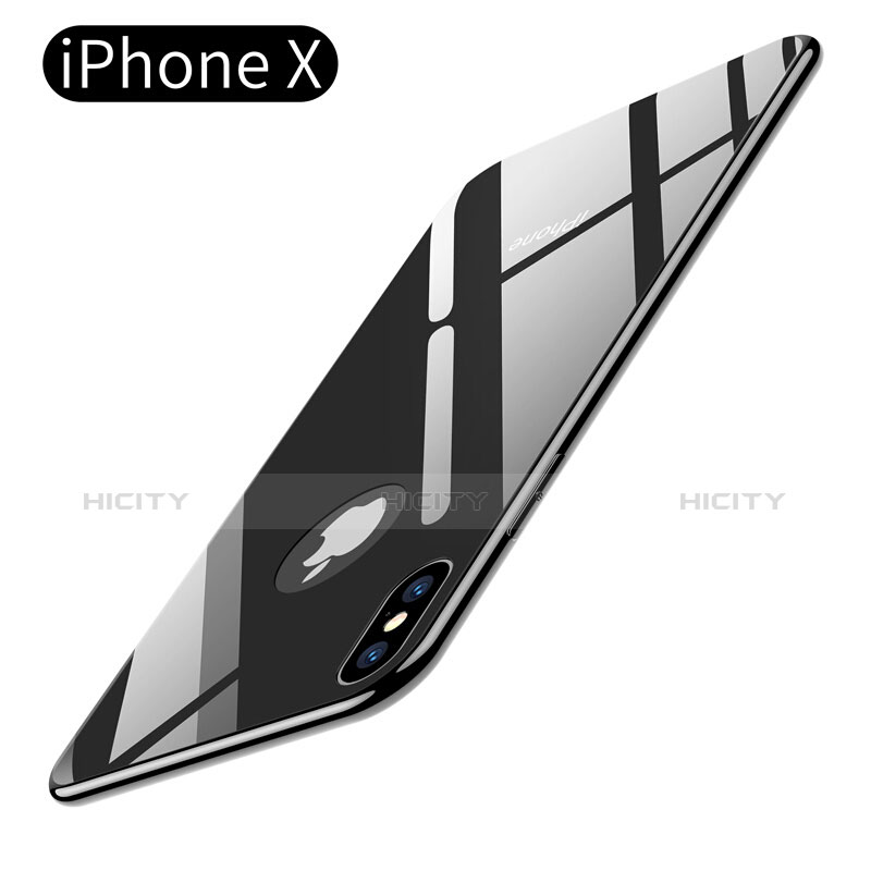 Funda Bumper Silicona Transparente Espejo para Apple iPhone X Claro