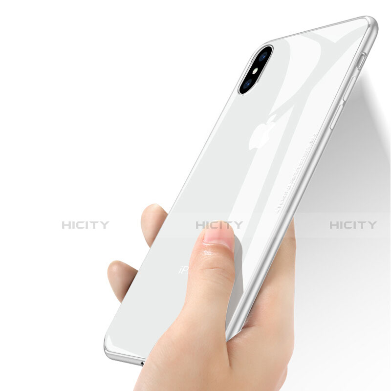 Funda Bumper Silicona Transparente Espejo para Apple iPhone X Claro