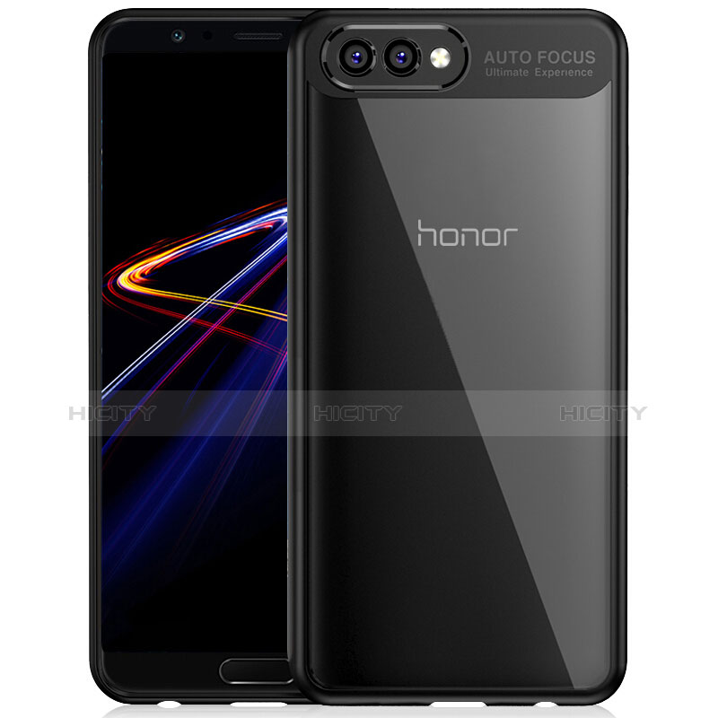 Funda Bumper Silicona Transparente Espejo para Huawei Honor V10 Negro