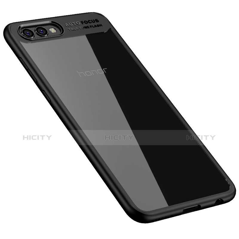 Funda Bumper Silicona Transparente Espejo para Huawei Honor V10 Negro