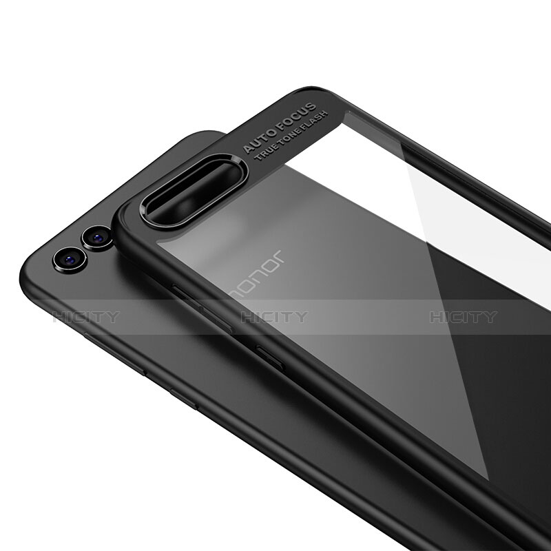 Funda Bumper Silicona Transparente Espejo para Huawei Honor V10 Negro