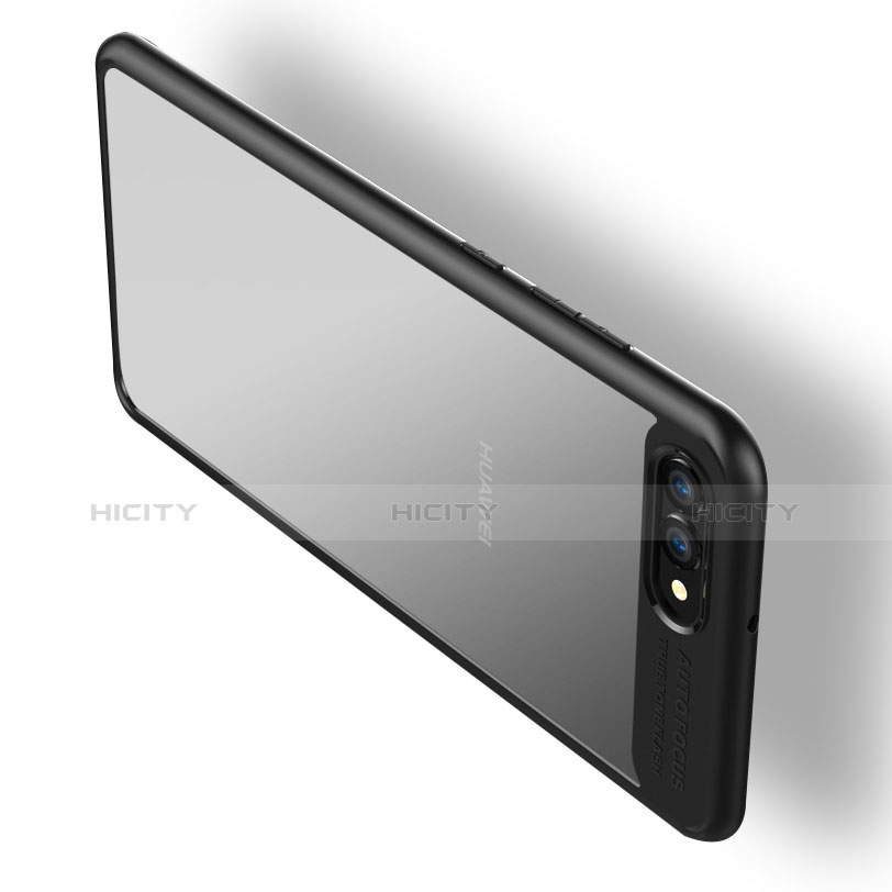 Funda Bumper Silicona Transparente Espejo para Huawei Nova 2S Negro