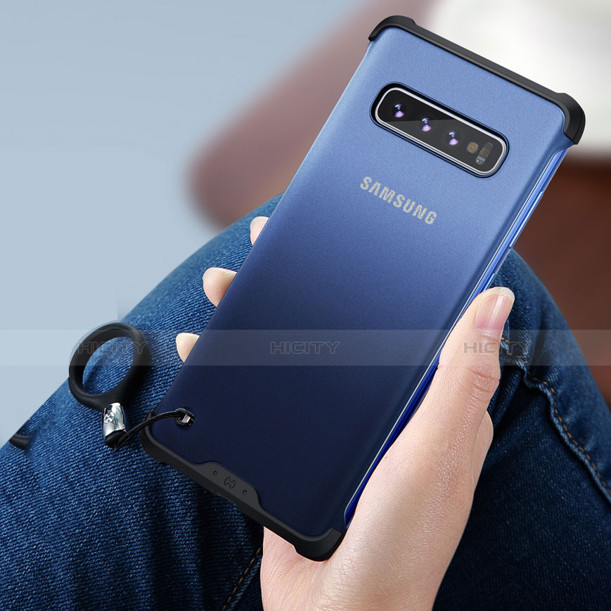 Funda Bumper Silicona Transparente Espejo para Samsung Galaxy S10 Azul