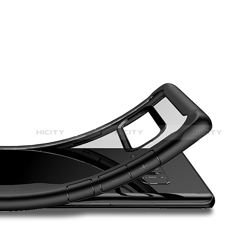 Funda Bumper Silicona Transparente Gel para Samsung Galaxy Note 8 Negro