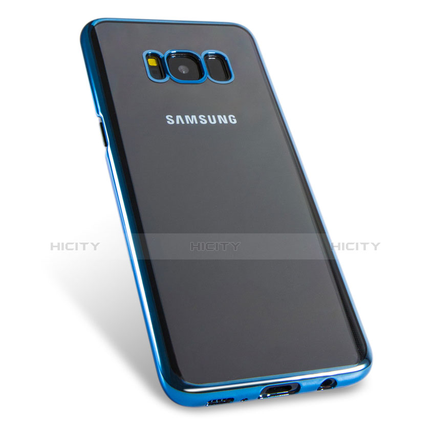 Funda Bumper Silicona Transparente Gel para Samsung Galaxy S8 Plus Azul