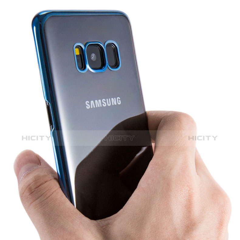 Funda Bumper Silicona Transparente Gel para Samsung Galaxy S8 Plus Azul