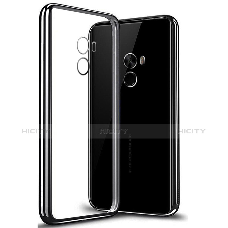 Funda Bumper Silicona Transparente Gel para Xiaomi Mi Mix 2 Gris