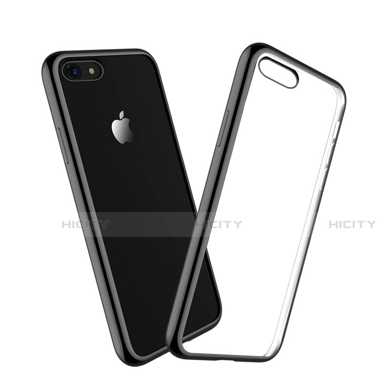 Funda Bumper Silicona Transparente Mate para Apple iPhone SE (2020) Negro