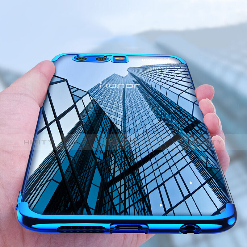 Funda Bumper Silicona Transparente Mate para Huawei Honor 9 Premium Azul