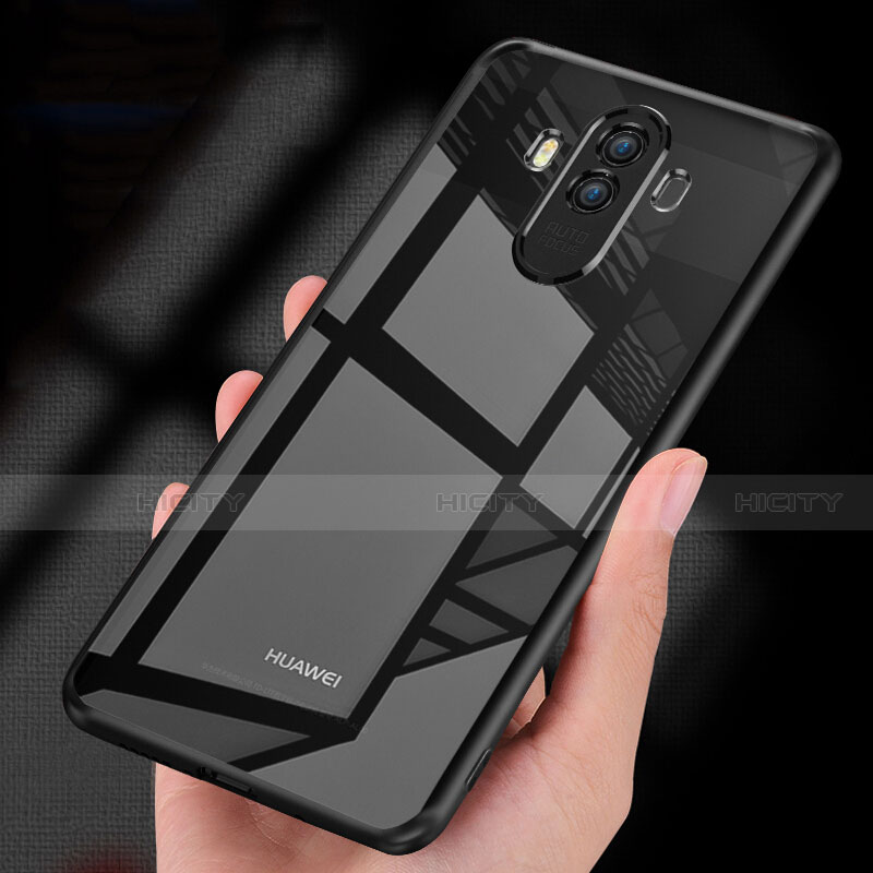 Funda Bumper Silicona Transparente Mate para Huawei Mate 10 Negro