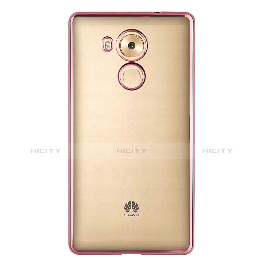 Funda Bumper Silicona Transparente Mate para Huawei Mate 8 Rosa