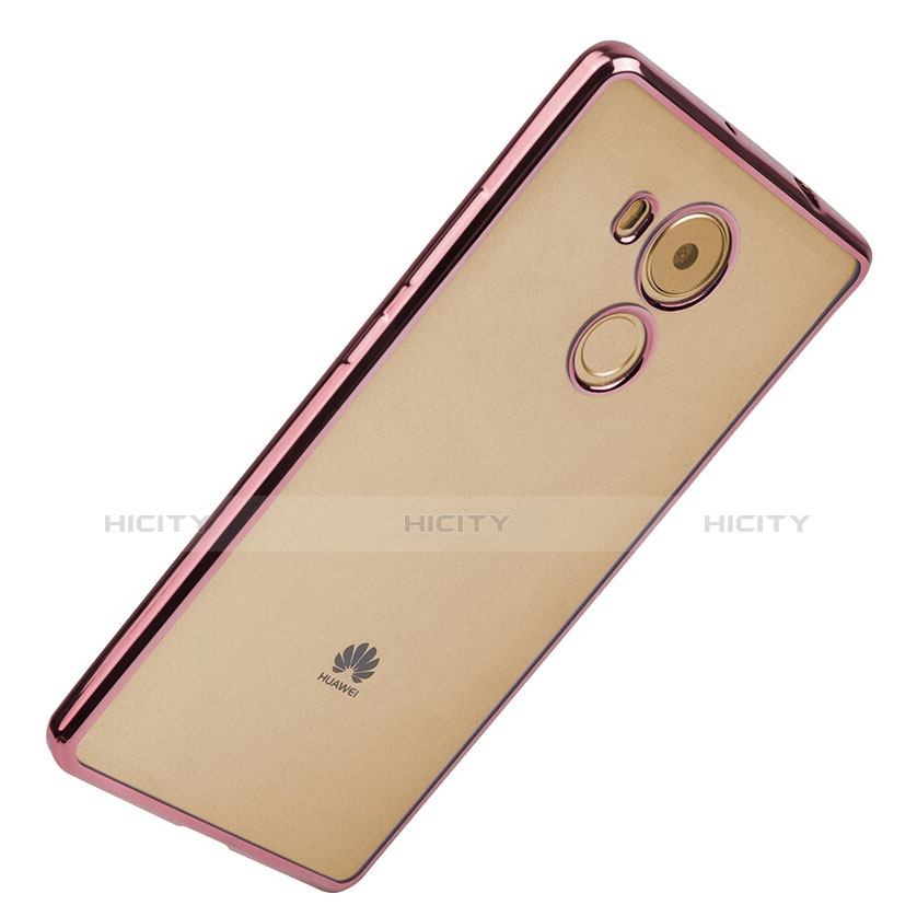 Funda Bumper Silicona Transparente Mate para Huawei Mate 8 Rosa