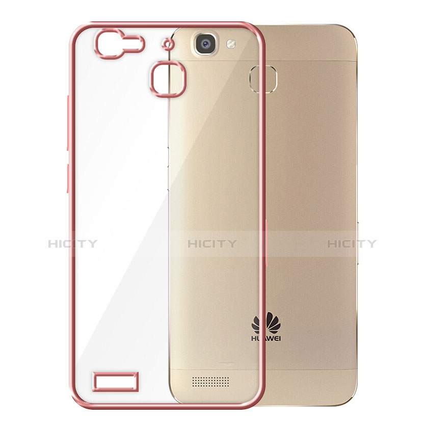 Funda Bumper Silicona Transparente Mate para Huawei P8 Lite Smart Oro Rosa