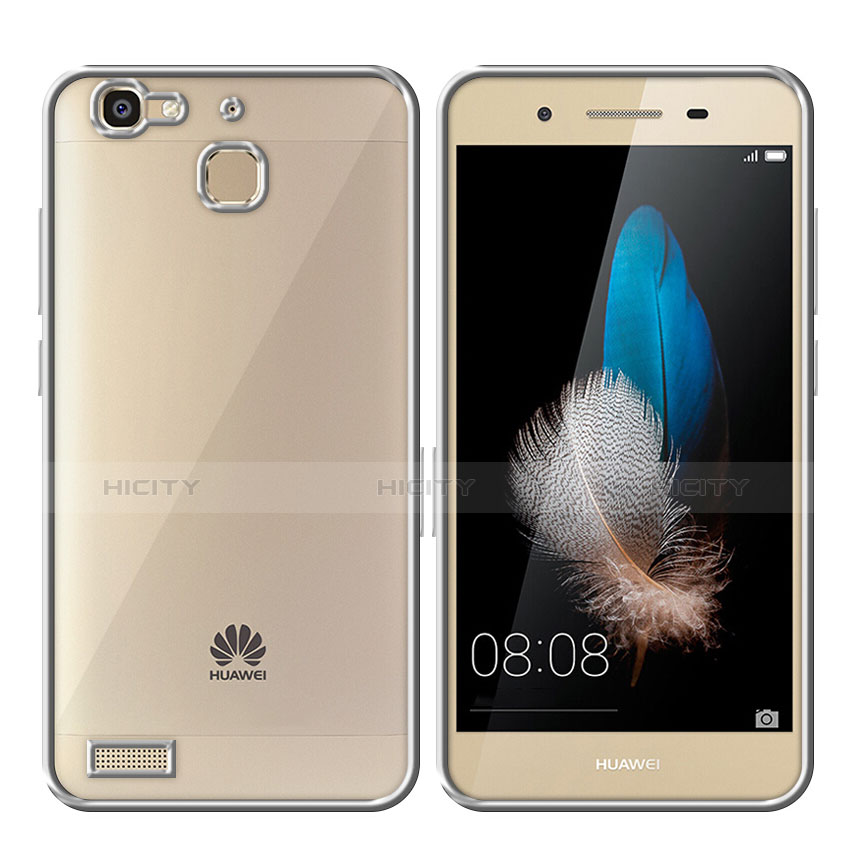 Funda Bumper Silicona Transparente Mate para Huawei P8 Lite Smart Plata