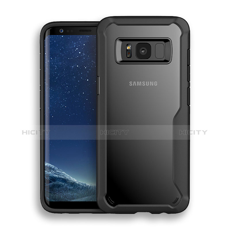 Funda Bumper Silicona Transparente Mate para Samsung Galaxy S8 Negro