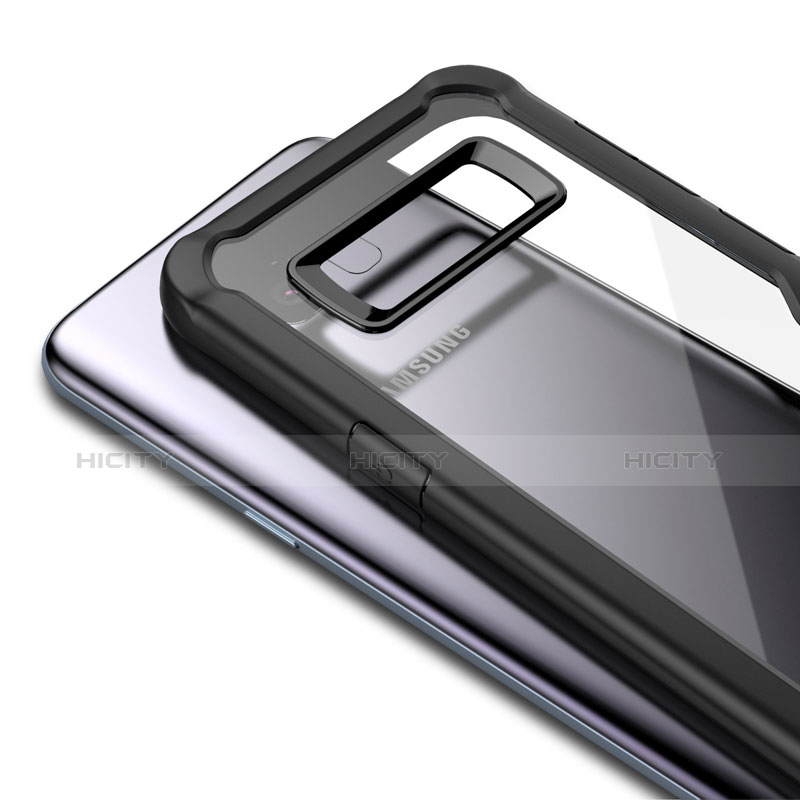 Funda Bumper Silicona Transparente Mate para Samsung Galaxy S8 Negro