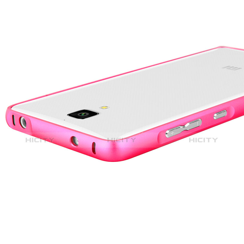 Funda Bumper Silicona Transparente Mate para Xiaomi Mi 4 LTE Rosa