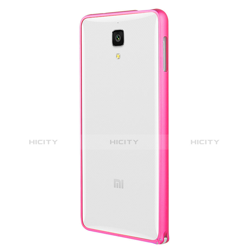 Funda Bumper Silicona Transparente Mate para Xiaomi Mi 4 LTE Rosa