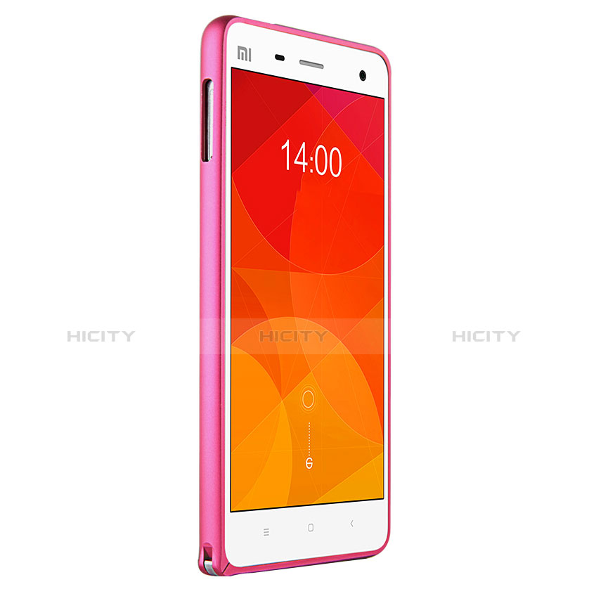 Funda Bumper Silicona Transparente Mate para Xiaomi Mi 4 LTE Rosa