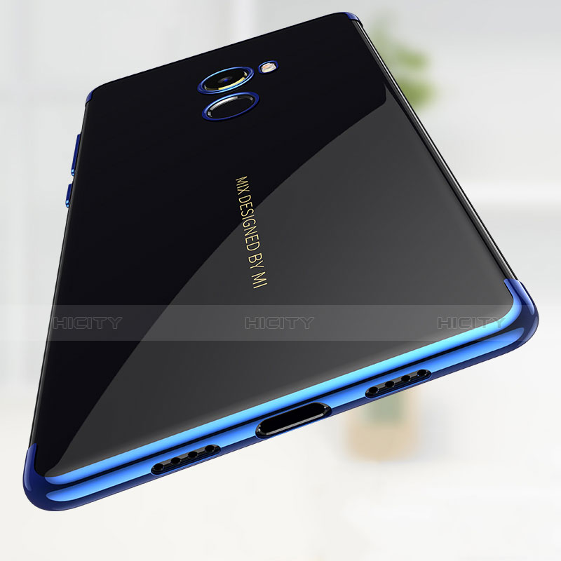 Funda Bumper Silicona Transparente Mate para Xiaomi Mi Mix Evo Azul