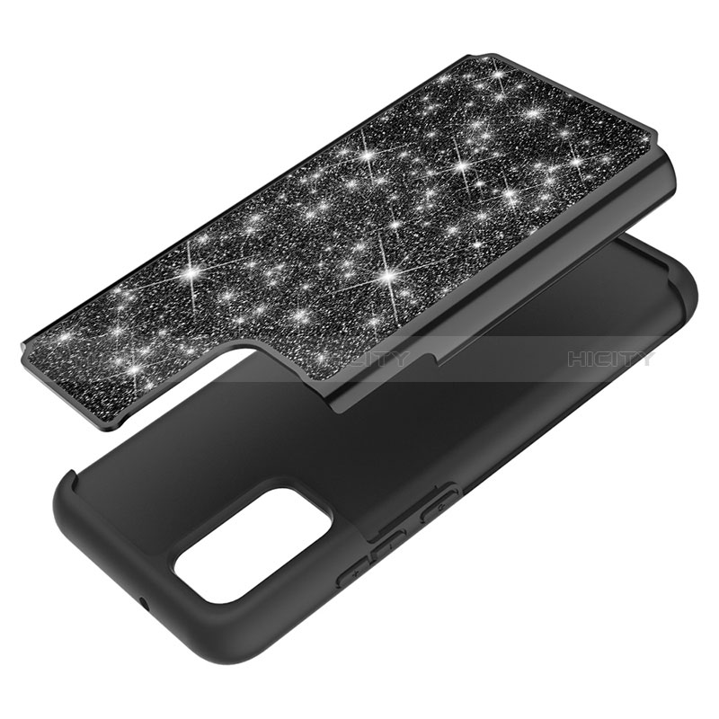 Funda Bumper Silicona y Plastico Carcasa Frontal y Trasera 360 Grados Bling-Bling JX1 para Samsung Galaxy A02s