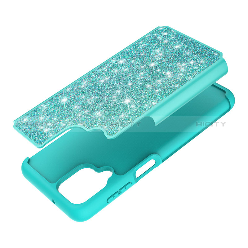 Funda Bumper Silicona y Plastico Carcasa Frontal y Trasera 360 Grados Bling-Bling JX1 para Samsung Galaxy A12 Nacho