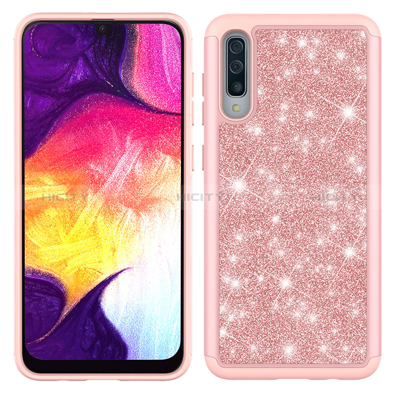 Funda Bumper Silicona y Plastico Carcasa Frontal y Trasera 360 Grados Bling-Bling JX1 para Samsung Galaxy A30S