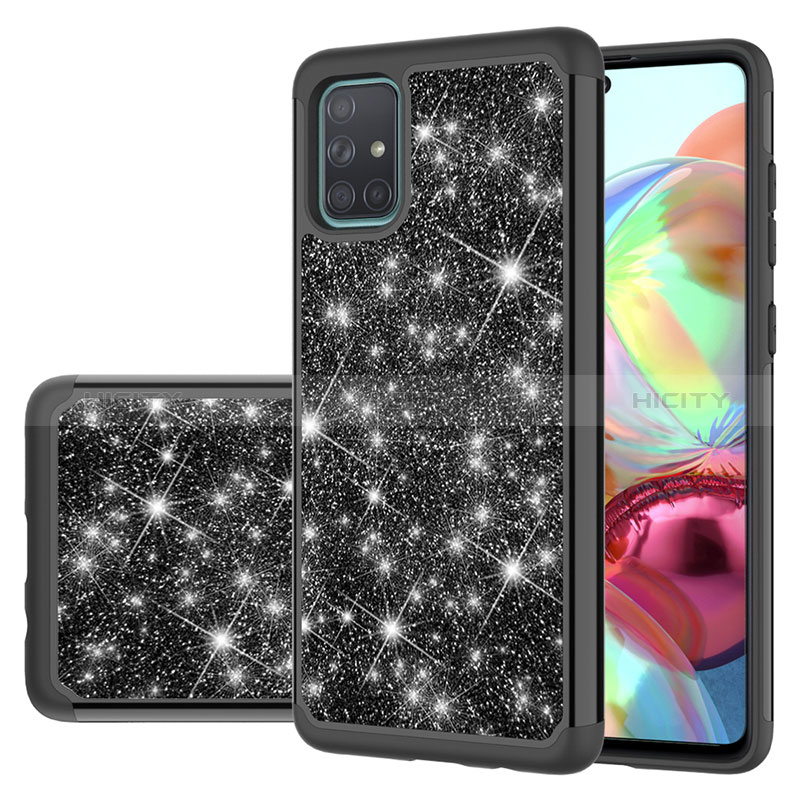 Funda Bumper Silicona y Plastico Carcasa Frontal y Trasera 360 Grados Bling-Bling JX1 para Samsung Galaxy A71 5G