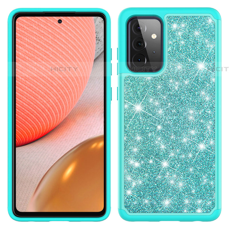 Funda Bumper Silicona y Plastico Carcasa Frontal y Trasera 360 Grados Bling-Bling JX1 para Samsung Galaxy A72 4G