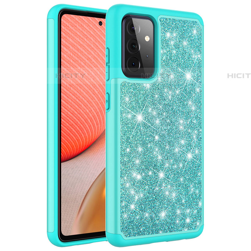 Funda Bumper Silicona y Plastico Carcasa Frontal y Trasera 360 Grados Bling-Bling JX1 para Samsung Galaxy A72 4G