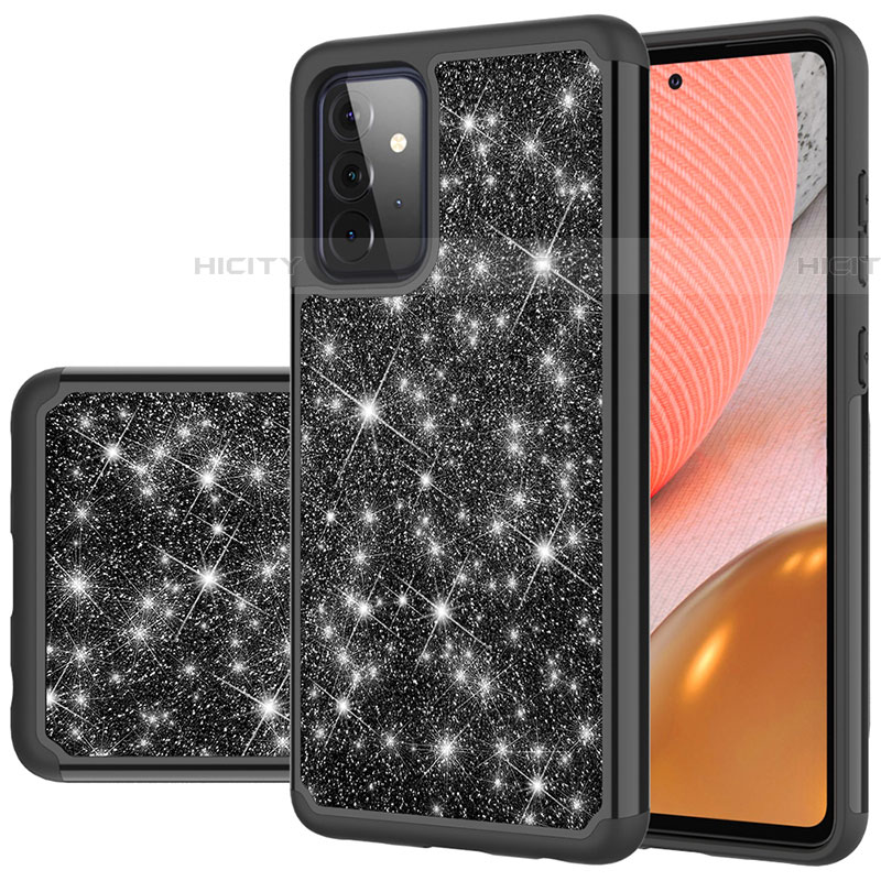 Funda Bumper Silicona y Plastico Carcasa Frontal y Trasera 360 Grados Bling-Bling JX1 para Samsung Galaxy A72 4G