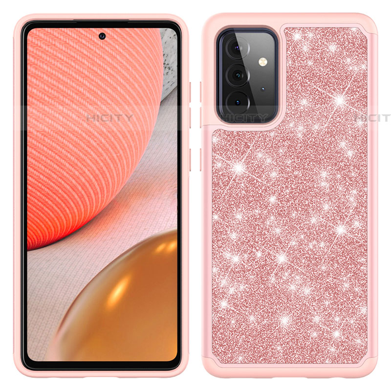 Funda Bumper Silicona y Plastico Carcasa Frontal y Trasera 360 Grados Bling-Bling JX1 para Samsung Galaxy A72 5G