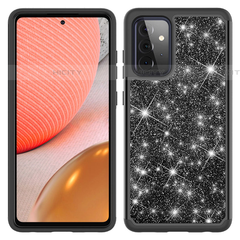 Funda Bumper Silicona y Plastico Carcasa Frontal y Trasera 360 Grados Bling-Bling JX1 para Samsung Galaxy A72 5G