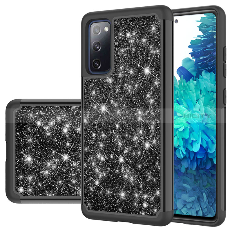 Funda Bumper Silicona y Plastico Carcasa Frontal y Trasera 360 Grados Bling-Bling JX1 para Samsung Galaxy S20 FE 4G