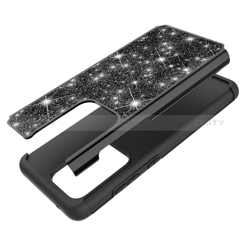 Funda Bumper Silicona y Plastico Carcasa Frontal y Trasera 360 Grados Bling-Bling JX1 para Samsung Galaxy S20 Ultra