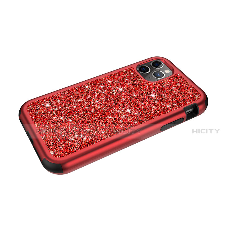 Funda Bumper Silicona y Plastico Carcasa Frontal y Trasera 360 Grados Bling-Bling para Apple iPhone 11 Pro