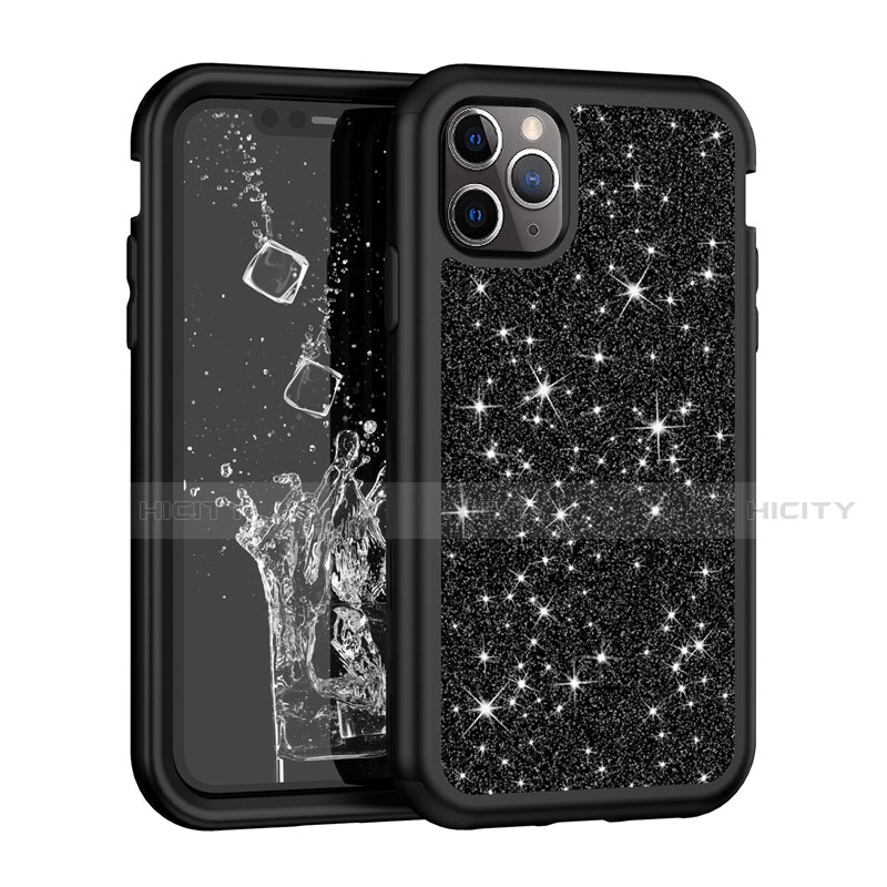 Funda Bumper Silicona y Plastico Carcasa Frontal y Trasera 360 Grados Bling-Bling para Apple iPhone 11 Pro