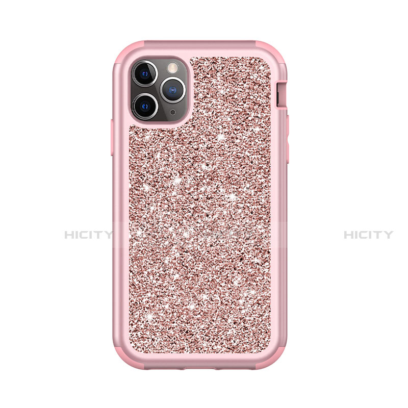 Funda Bumper Silicona y Plastico Carcasa Frontal y Trasera 360 Grados Bling-Bling para Apple iPhone 11 Pro